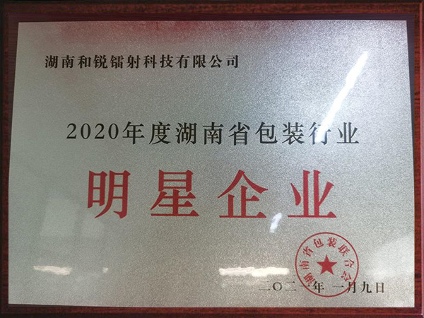 湖南省包裝行業(yè)明星企業(yè)